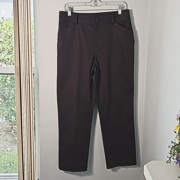 LAUREN RALPH LAUREN WOMEN'S brown trousers.  Size 6 Strait leg 2 pockets. - Picture 1 of 11